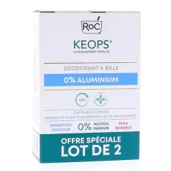 ROC Keops - Déodorant Roll On 0% Aluminium 48h 2x30ml