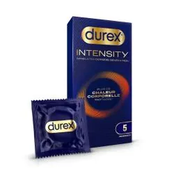 DUREX Intensity - Préservatifs Sans Latex Chaleur Corporelle x5 Unités