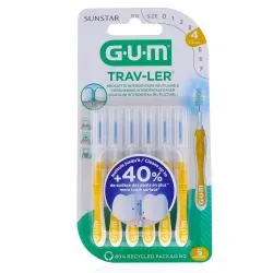 GUM Travler brossettes interdentaires n°1514 - 1.3mm x6 brossettes