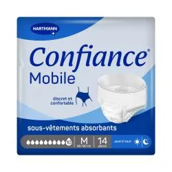 CONFIANCE Mobile - Sous-vêtements absorbants 10 gouttes taille m x14 unités
