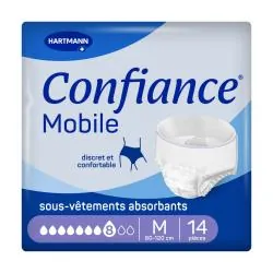 CONFIANCE Mobile - Sous-vêtements absorbants 8 gouttes taille m x14 unités