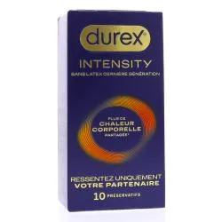 DUREX Intensity - Préservatifs Sans Latex Chaleur Corporelle boite de 10