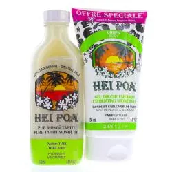 HEI POA Duo Plage Pure Monoï Parfum Tiaré 100ml + Gel Douche Exfoliant 150ml