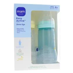 MAM Easy Active - Biberon 2ème âge 330ml lot de 2 sable + ice