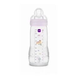 MAM Easy Active - Biberon 2ème âge 330ml lilas