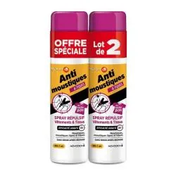 NOVODEX Expert 123 Anti-Moustiques Vêtements et Tissus 2x100ml