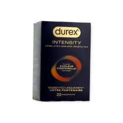 DUREX Intensity - Préservatifs Sans Latex Chaleur Corporelle boite de 20