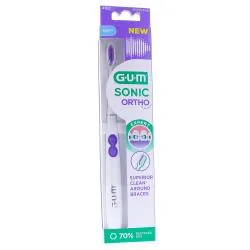 GUM sonic Ortho - Brosse à Dents Electrique à Piles Souple