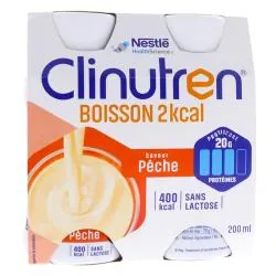 CLINUTREN Boisson 2kcal saveur Pêche 4x200ml