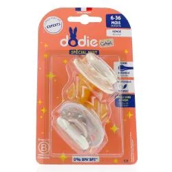 DODIE Gaïa - Sucettes duo ronde 6-36 mois spécial nuit beige
