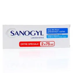 SANOGYL dentifrice soin bi-fluor prévention caries 75ml lot de 2