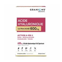 GRANIONS Acide Hyaluronique ultra dosé 600mg x60 comprimés