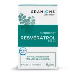 GRANIONS Resveratrol boite de 30 gélules.