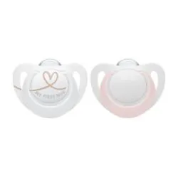 NUK Starlight Sucettes 0-2 mois rose