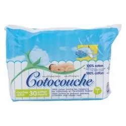 COTOCOUCHE Couche 100% coton taille 1 x30 couches
