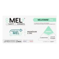 MENARINI 8 Mel + Mélatonine 1mg x60 comprimés