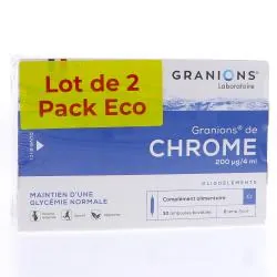GRANIONS Oligoéléments - Chrome lot de 2 * boîtes de 30 ampoules
