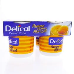 DELICAL Nutra'Pote Pomme Saveur Abricot 4x200g