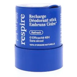 RESPIRE Déodorant Stick Embruns Cèdre eco-recharge 50g