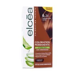 ELCEA Coloration Permanente à l'aloé vera Châtain Clair Cuivré 6.34