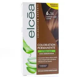 ELCEA Coloration Permanente à l'aloé vera Châtain Clair Cuivré 6.34