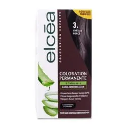 ELCEA Coloration permanente à l'aloé vera chatain foncé 3.