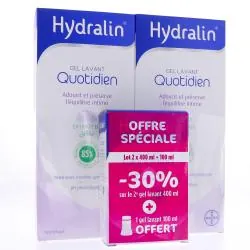 HYDRALIN Quotidien Gel lavant lot de 2x400ml + 100ml offert
