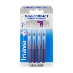 INAVA Mono compact - Brossettes interdentaires ISO5 larges 1.8mm pack de 4