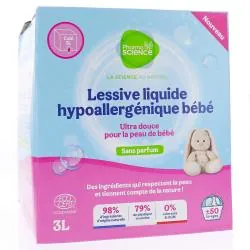 PHARMASCIENCE Lessive liquide hypoallergénique bébé cubi de 3l