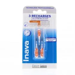 INAVA Brossette 3.5mm extra fine conique orange pack de 3 recharges