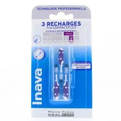 INAVA Brossettes interdentaires larges pack de 3 recharges