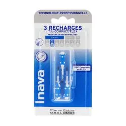 INAVA Trio Compact / Flex - Recharge Brossette interdentaire bleu étroit ISO1 0.8mm x3
