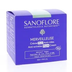 SANOFLORE Merveilleuse Crème Nuit Liftante Anti-Rides Bio 50ml