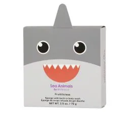 SPONGELLE Animals - Eponge pour le corps infusée de gel douche sammy shark