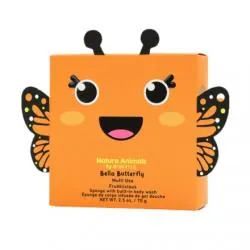 SPONGELLE Animals - Eponge pour le corps infusée de gel douche bella butterfly