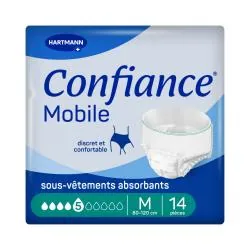CONFIANCE Mobile - Sous-vêtements absorbants 5 gouttes taille m x14 unités