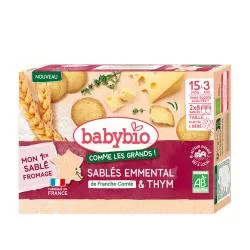BABYBIO Sablés emmental et thym bio x16 biscuits