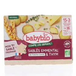 BABYBIO Sablés emmental et thym bio x16 biscuits