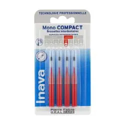 INAVA Mono compact - Brossettes interdentaires ISO4 larges 1.5mm pack de 4
