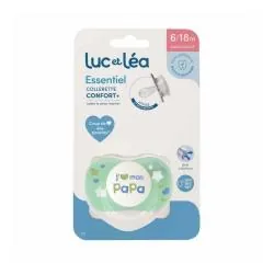 LUC ET LEA Essentiel collerette confort+ - Sucette 6-18 mois j'aime mon papa