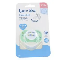 LUC ET LEA Essentiel collerette confort+ - Sucette 6-18 mois j'aime mon papa