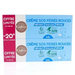 GIFRER SOS crème fesses rouges lot 2x100ml