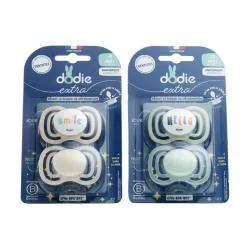 DODIE Extra - Sucette Anatomique jour/nuit Duo +6mois