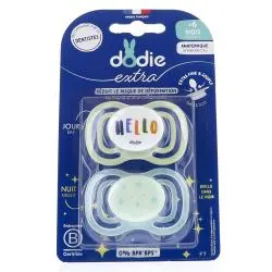 DODIE Extra - Sucette Anatomique jour/nuit Duo +6mois