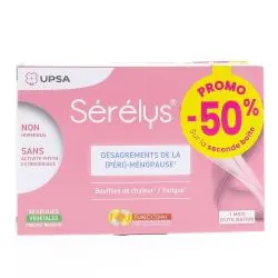 SERELYS Meno Ménopause Bouffées de chaleur Sueurs nocturnes Fatigue boite de 60 gélules (-50% sur la 2ème boite)