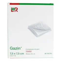 LOHMANN & RAUSHER Gazin - Compresses de Gaze Stériles Tissées 7.5 x 7.5 cm 10 sachets