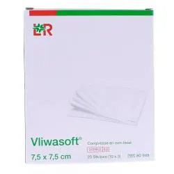 LOHMANN & RAUSHER Vliwasoft - Compresses de Gaze Stériles Non tissées 7.5 x 7.5 cm 10 sachets