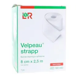 VELPEAU STRAPP Bande De Compression Adhésive élastique 8cm x 2,5m