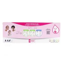AAZ Autotest de dépistage des virus de la grippe A et B et de la Covid Boite de 1 test