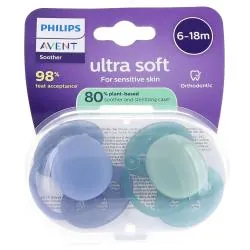 AVENT Ultra Soft - Sucette 6-18 mois uni